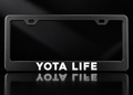Yota Life License Plate Frame Black Metal for Toyota