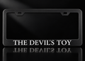 The Devil's Toy License Plate Frame Black Metal