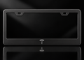 Tesla Outline Logo License Plate Frame Black Metal