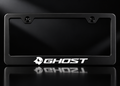 GHOST Block Lettering Ghost Logo License Plate Frame Black Metal