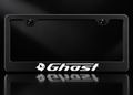 Ghost Script Lettering Ghost Logo License Plate Frame Black Metal