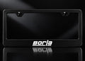 Borla Exhaust White Logo License Plate Frame Satin Black Metal