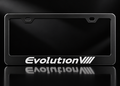 Mitsubishi Lancer Evolution VIII License Plate Frame Black Metal