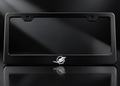 Miami Dolphins License Plate Frame Black Metal White Dolphin Logo