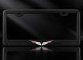 Blackwing Logo License Plate Frame Black Metal for Cadillac