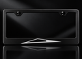 Cybertruck Silhouette License Plate Frame Black Metal for Tesla