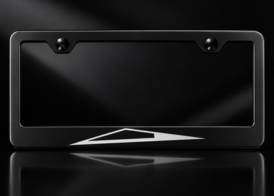 Cybertruck Silhouette License Plate Frame Black Metal for Tesla
