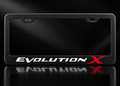Evolution X Evo X License Plate Frame Black Metal