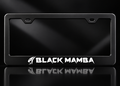 Black Mamba Snake Logo License Plate Frame Black Metal