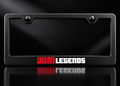 JDM Legends Red White Logo License Plate Frame Black Metal