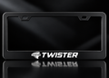 Twister Tornado Logo License Plate Frame Black Metal for Mustang