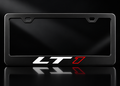 LT1 White Red Logo License Plate Frame Black Metal for Camaro Corvette