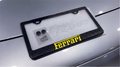 Yellow Ferrari Carbon Fiber License Plate Frame