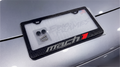 Gray / Red Mach 1 Mustang License Plate Frame 100% Real Carbon Fiber