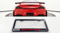 Red AMG Mercedes Benz Carbon Fiber License Plate Frame
